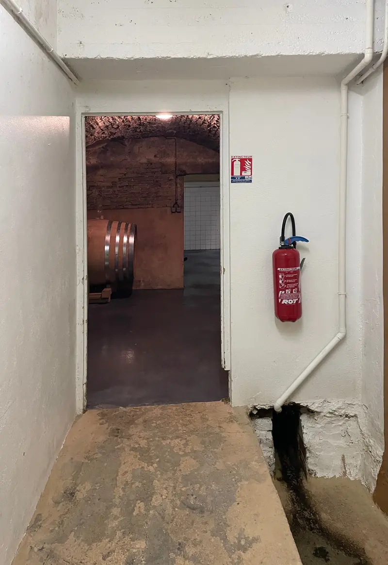 Cave de vieillissement avant rénovation – projet Filtrer, Sacy, Marne, FAIRE Architecte
