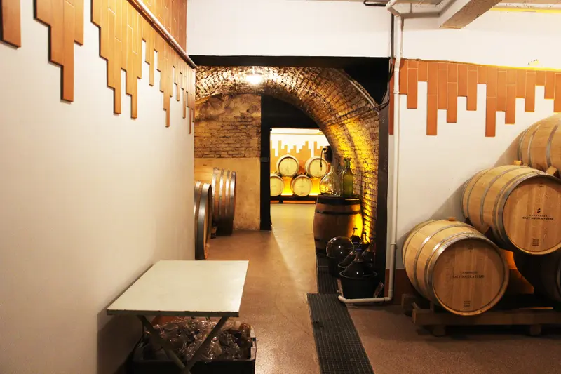 Cave de vieillissement après rénovation – projet Filtrer, Sacy, Marne, FAIRE Architecte